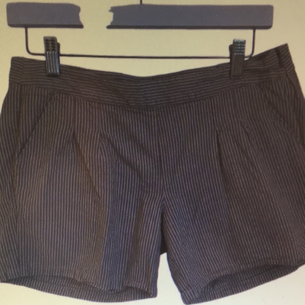 Women's Striped Black Shorts